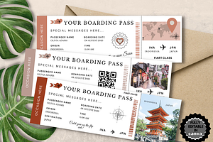 Editable Boarding Pass Template, a Card Template by YasdeyDesigns