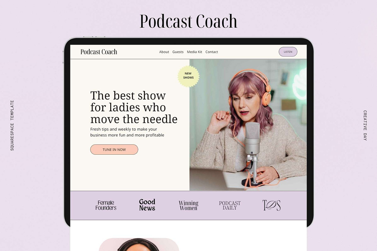 Podcast Coach Squarespace Template, a Squarespace Template by Creative Day (Photo 1 of 5)