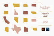 US State Illustration Vector Pack, an Illustration by Wildflower June (Thumbnail 3 of 4)