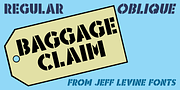 Baggage Claim JNL, a Font by Jeff Levine Fonts (Thumbnail 1 of 5)