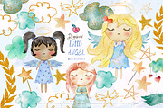 Baby Girl, Watercolor Angels png 030, an Illustration by Drawberx (Thumbnail 1 of 9)