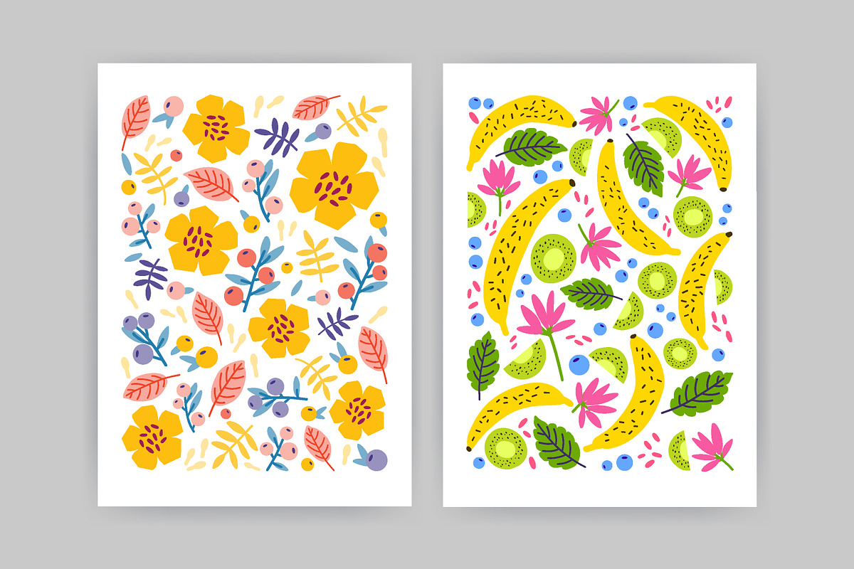 Summer cards, seamless patterns, a Decorative Illustration by Good Studio (Photo 2 of 19)