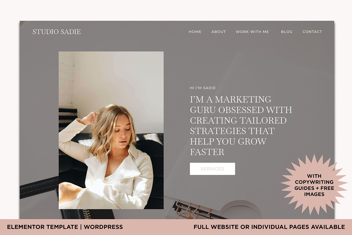 About Page • Elementor Template, a WordPress Template by Jordanne Co. Websites (Photo 1 of 5)