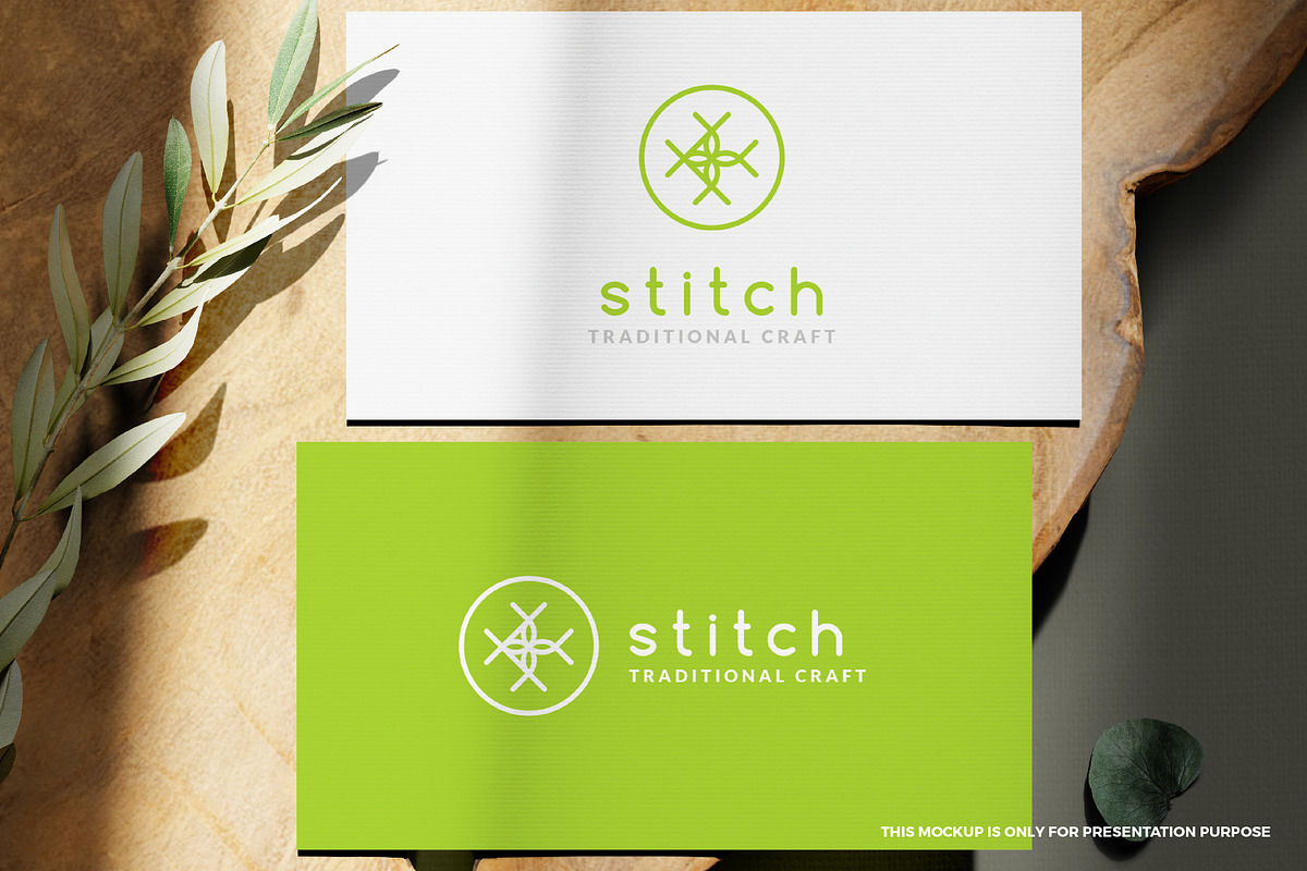 Traditional stitch symbol logo, a Branding & Logo Template by MuzaInspires (Photo 3 of 4)