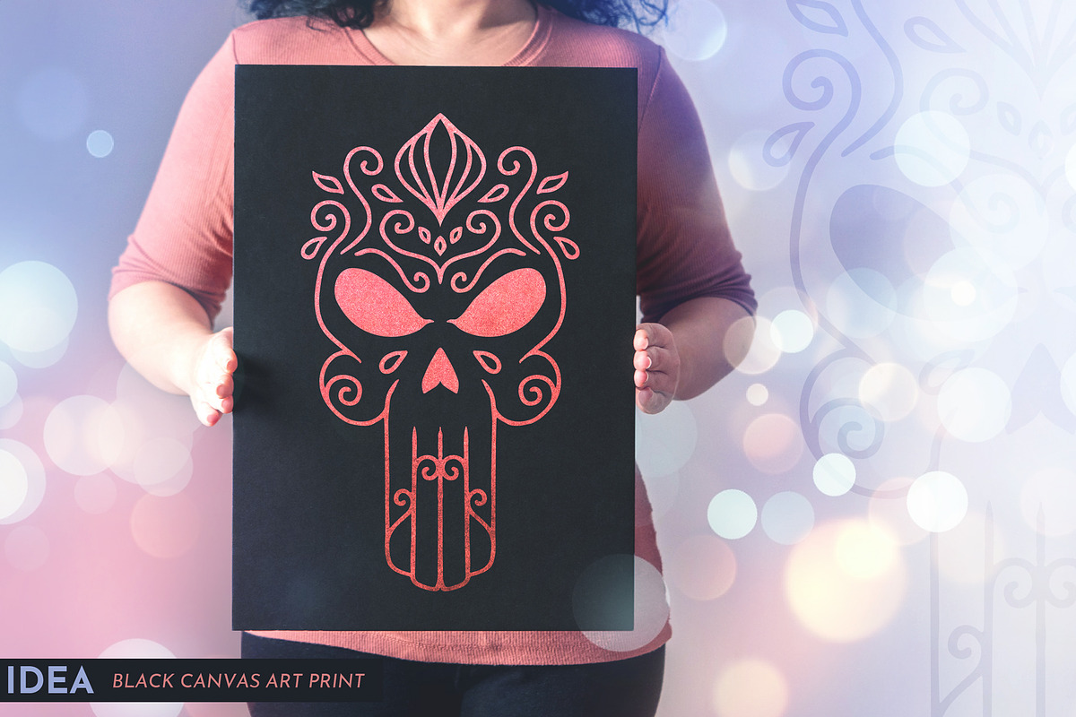 100 Decorative Vector Skulls, a Decorative Illustration by pixaroma (Photo 25 of 37)
