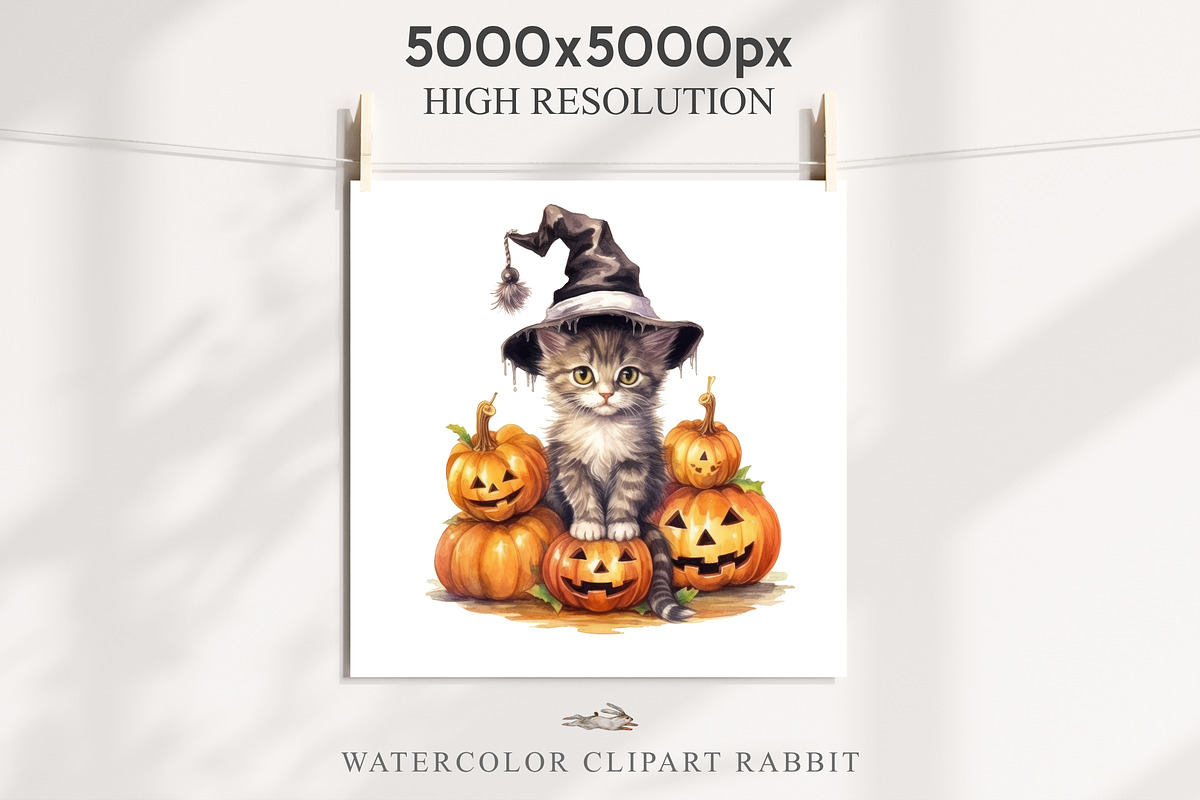 Halloween Kitten Pumpkin Cute Cats, an Animal Illustration by Rabbit Heart (Photo 8 of 10)