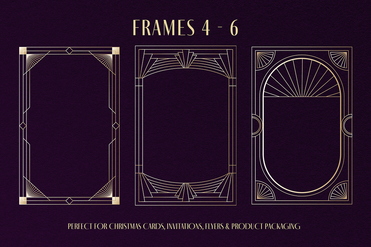 Art Deco Border & Frames, an Object Graphic by DesignerCandies (Photo 4 of 7)