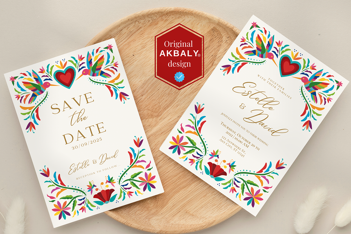 Mexico Otomi Wedding Bundle, a Templates & Theme by Akbaly (Photo 4 of 20)