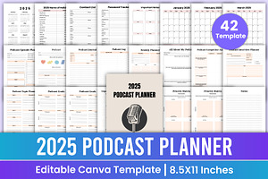 2025 Podcast Planner Canva Template