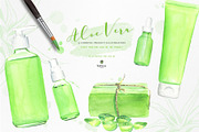Fresh Watercolor Aloe Vera Set, a Healthcare Illustration by beehouse studio (Thumbnail 3 of 9)