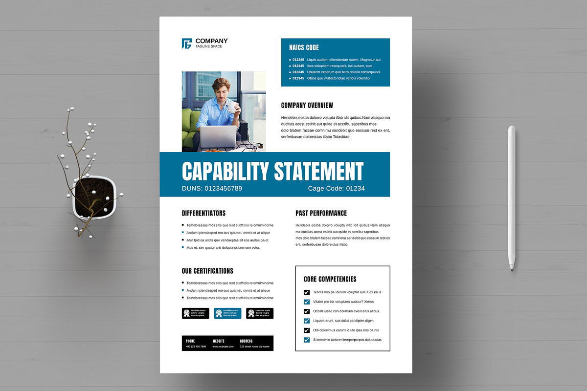 Capability Statement Layout Template