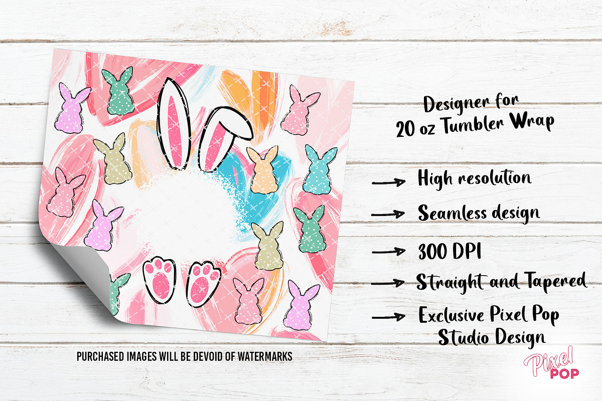 Easter Bunny 20 oz Skinny Tumbler, a Graphic by TumblerArtDS (Photo 2 of 3)