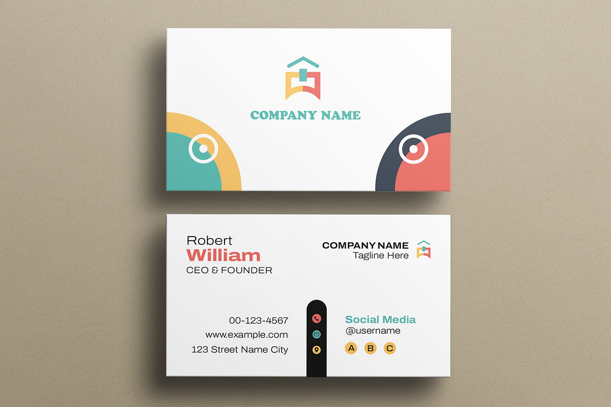 Professional Business Card Template, a Business Card Template by MightyDesign (Photo 2 of 6)