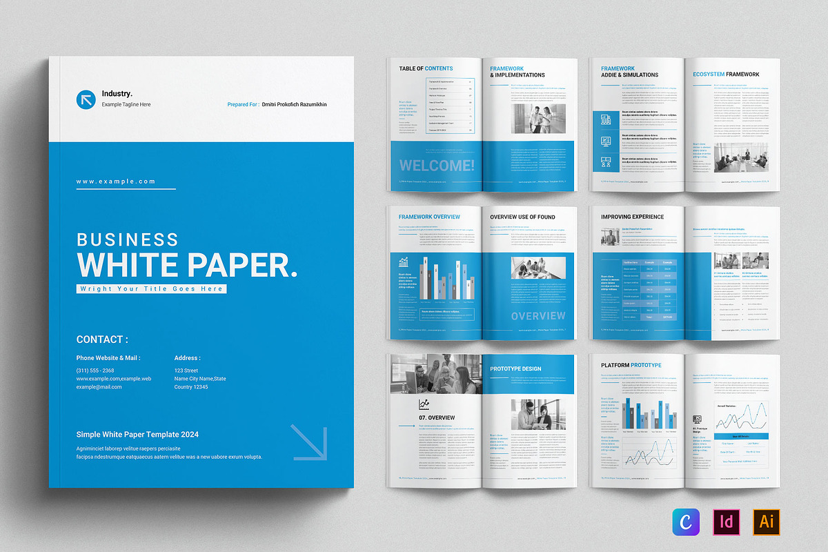 White Paper Template, a Brochure Template by E-Type (Photo 1 of 9)