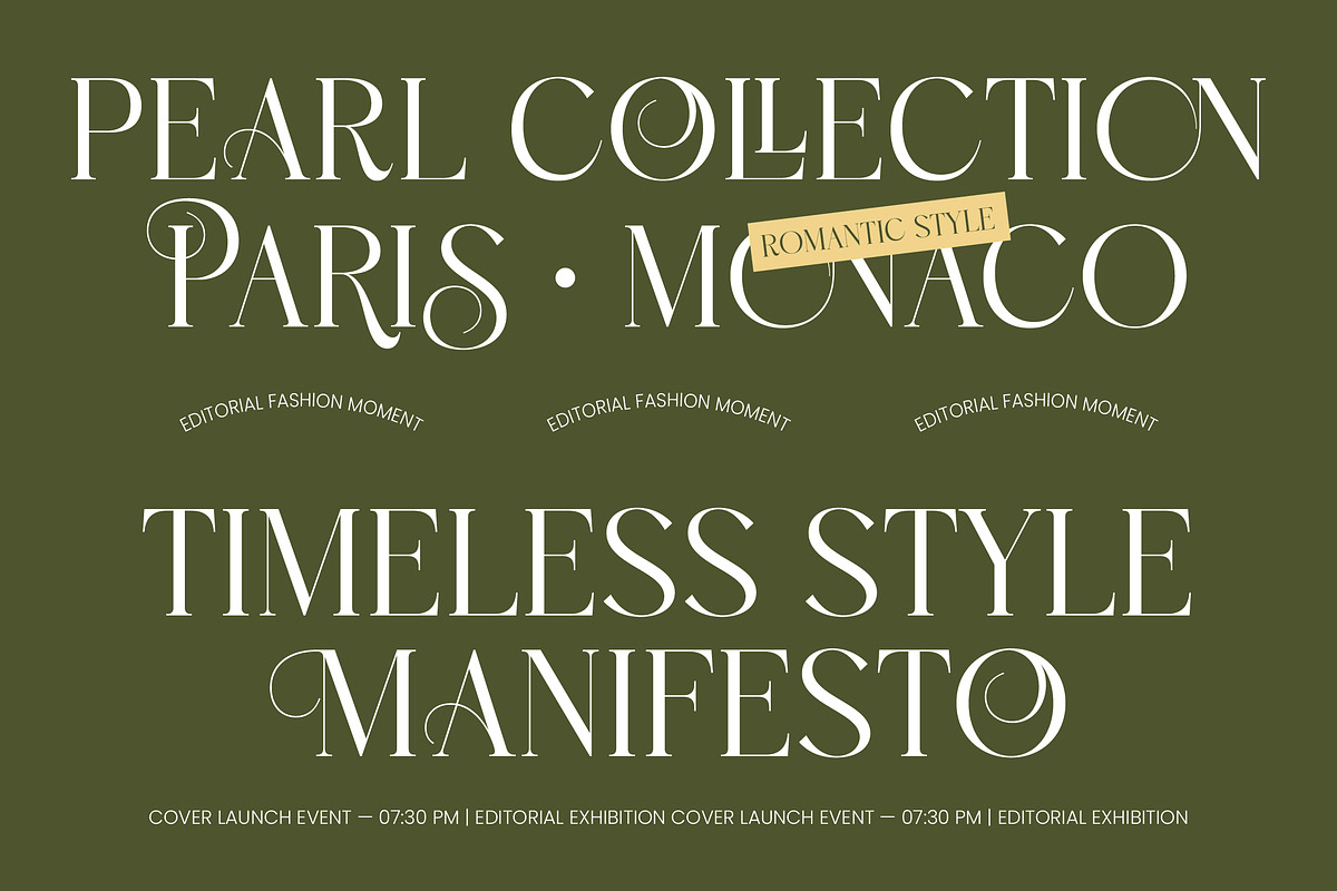 Aroma Floras Luxury High Contrast, a Serif Font by timelesstype.co (Photo 3 of 10)