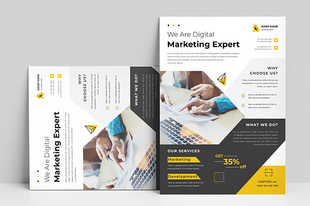 Corporate Flyer Design Layout, a Flyer Template by MightyDesign
