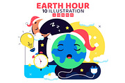 10 Happy Earth Hour Day Illustration, a Person Illustration by denayunebgt (Thumbnail 1 of 4)