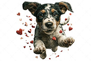 Whimsical Dogs Valentine's Day Png, an Illustration by Craft Nest (Thumbnail 5 of 9)