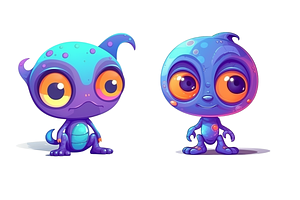 Cute Alien Clipart Bundle