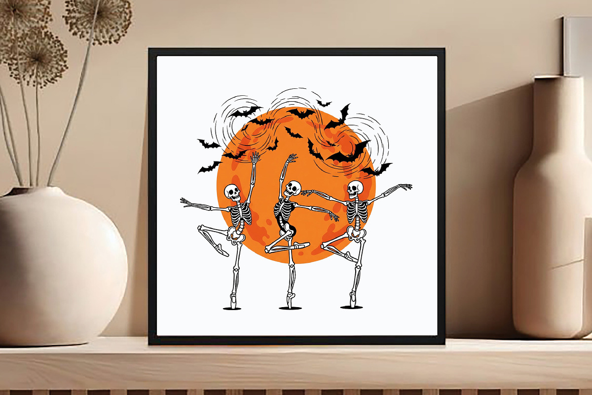 Halloween Skeleton Dance Sublimation, an Illustration by DreamCafeArt (Photo 6 of 7)
