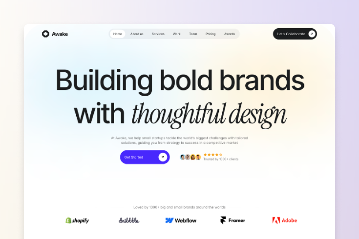 Awake Agency Framer Template, a Landing Page Template by WrapPixel (Photo 4 of 7)