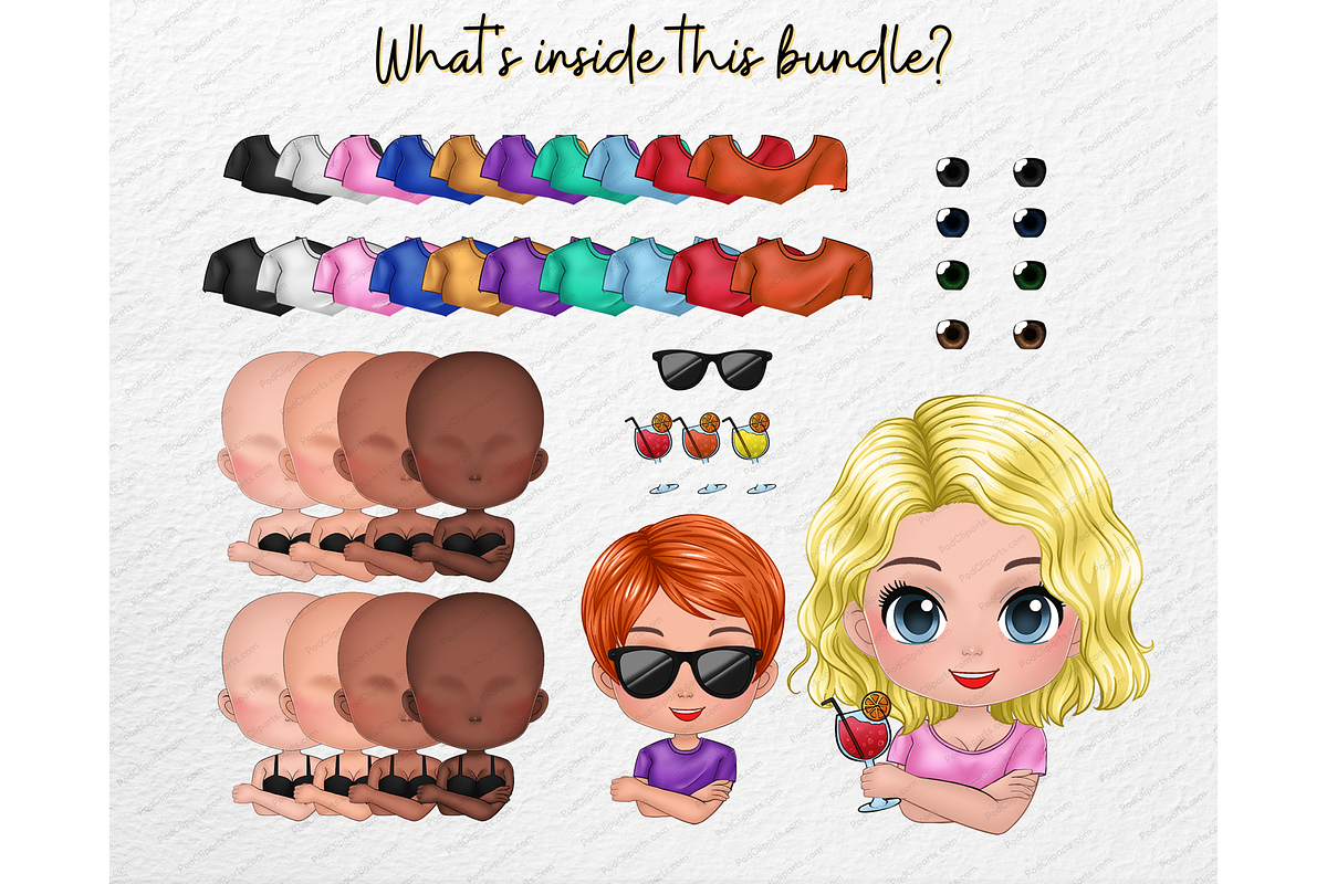 Bundle Chibi We are Family Clipart P, a Person Illustration by Podcliparts (Photo 8 of 10)