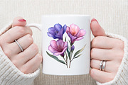 Lavender & Pink Flowers Watercolor, an Illustration by Sublimation Artist (Thumbnail 5 of 6)
