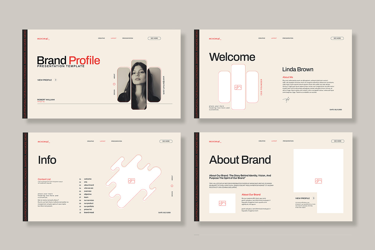 Brand Profile Presentation Template preview 2