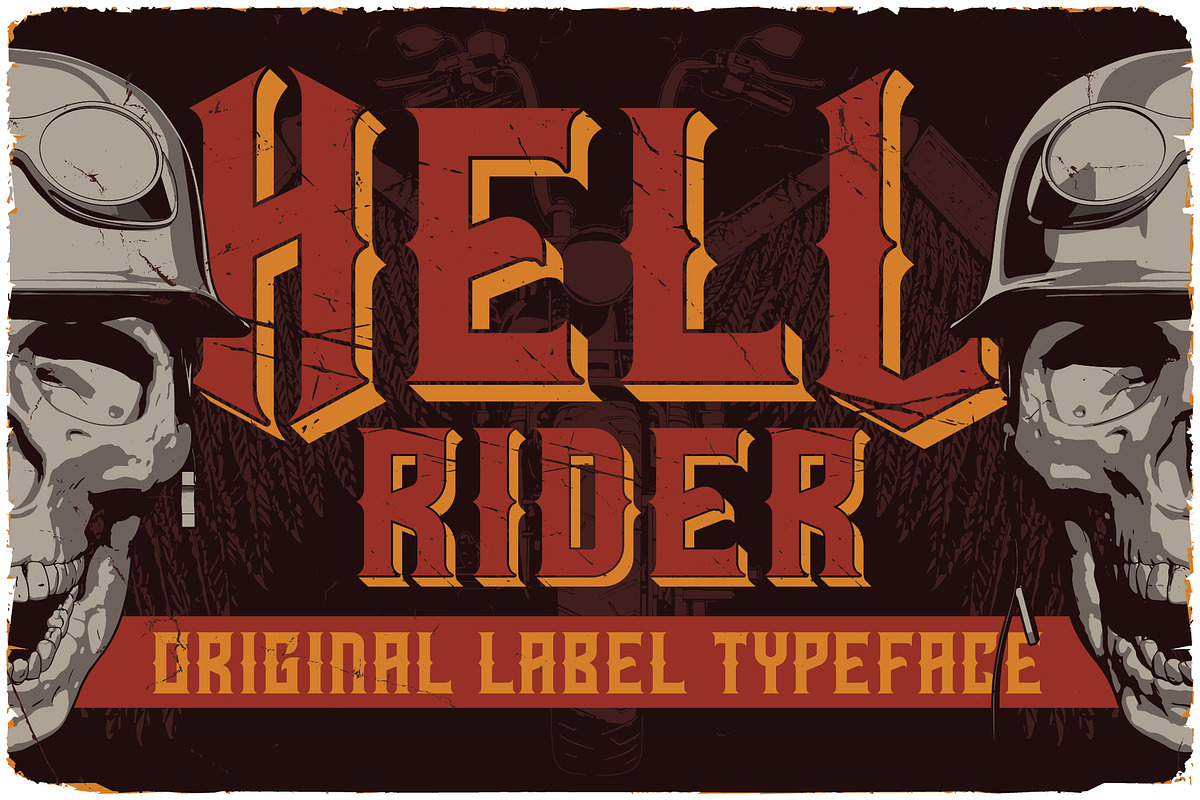 Hell Rider Label Font, a Blackletter Font by VozzyStock (Photo 1 of 14)