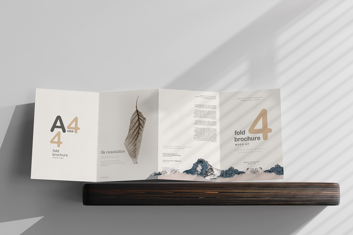 A4 Size Four Fold Brochure Mockup, a Print Template by pmvch (Photo 5 of 20)