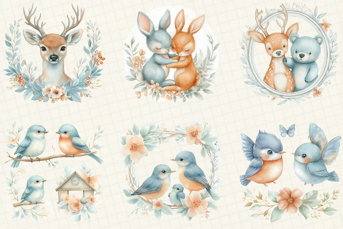Woodland Animals Clipart, an Illustration by DreamCafeArt (Photo 4 of 6)