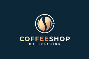 Coffee Shop Logo With Coffee Cup, an Object Graphic by PushLogo