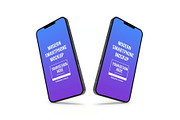 iPhone Mockup Template Set, an iPhone Mockup by DesignRushMarket (Thumbnail 2 of 11)