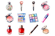 Watercolor Cosmetics Clipart, a Graphic by CitraGraphics (Thumbnail 2 of 4)