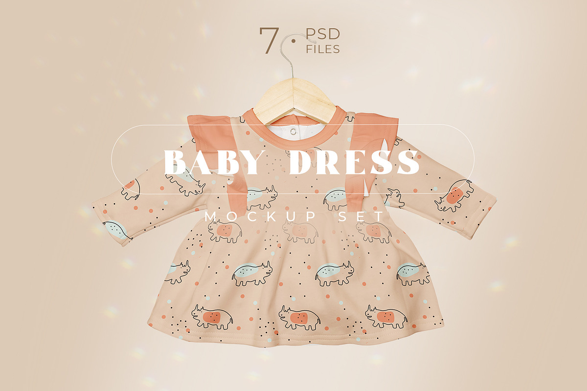 Baby Girl Dress Smart Object Mockups, an Apparel Mockup by Neutral Mockups (Photo 1 of 4)