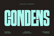 Condens - Modern Sans Serif, a Sans Serif Font by Pian45 Studio (Thumbnail 1 of 8)