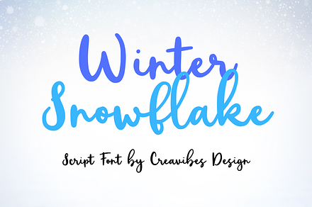 Winter Snowflake, a Script Font by Creavibes Design