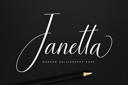 Janetta, a Script Font by Artkenza