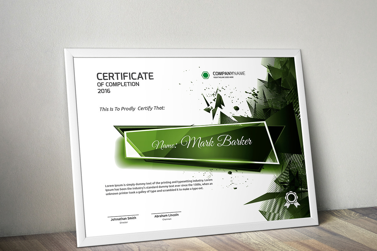 Certificate Word | PSD | AI, a Stationery Template by Curve Design (Photo 3 of 3)