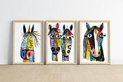 Doodle Cartoon Horses, an Animal Illustration by PrintHaven Designs (Thumbnail 7 of 9)