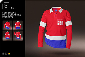 Polo T-Shirt Long Sleeve Mockup, a Shirt Mockup by megostudi0