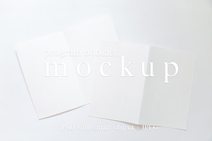 11x8.5 Booklet Mockup,Program Mockup