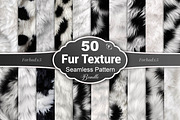Black and White Fur Texture Pattern, a Pattern Graphic by Forhadx5 (Thumbnail 1 of 8)