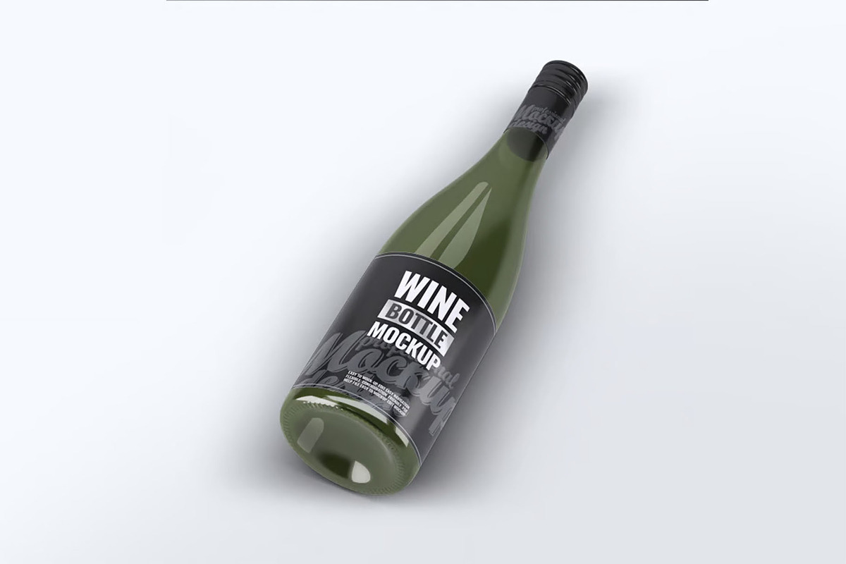Wine Bottle Mock-Up, a Product Mockup by DesignRushMarket (Photo 6 of 8)