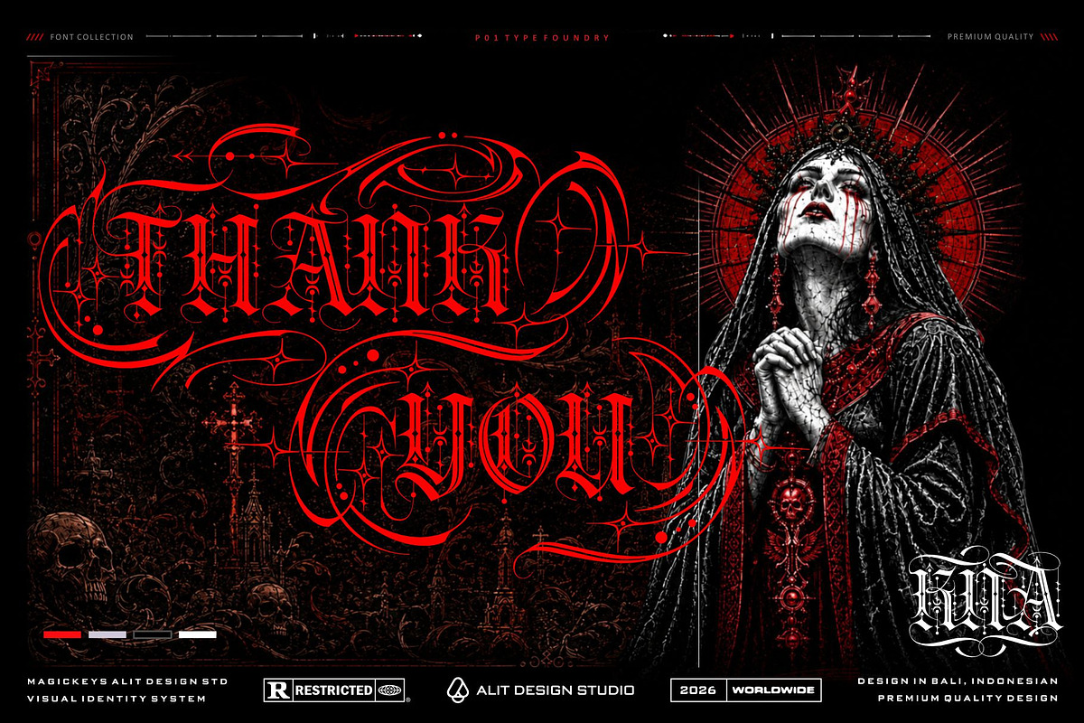 Dread Gothic Typeface, a Blackletter Font by alit design (Photo 22 of 22)