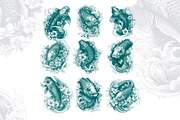 Koi Carp Fish Designs for Procreate, a Brush Add-On by Torus1 (Thumbnail 6 of 8)