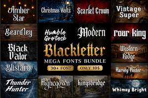 Modern Blackletter Mega Fonts Bundle, a Blackletter Font by Wow Magic