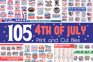 105 4th of July print and cut files