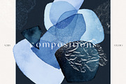 Abstract Navy Blue Watercolor Shapes, a Texture Graphic by Veris Studio (Thumbnail 7 of 21)