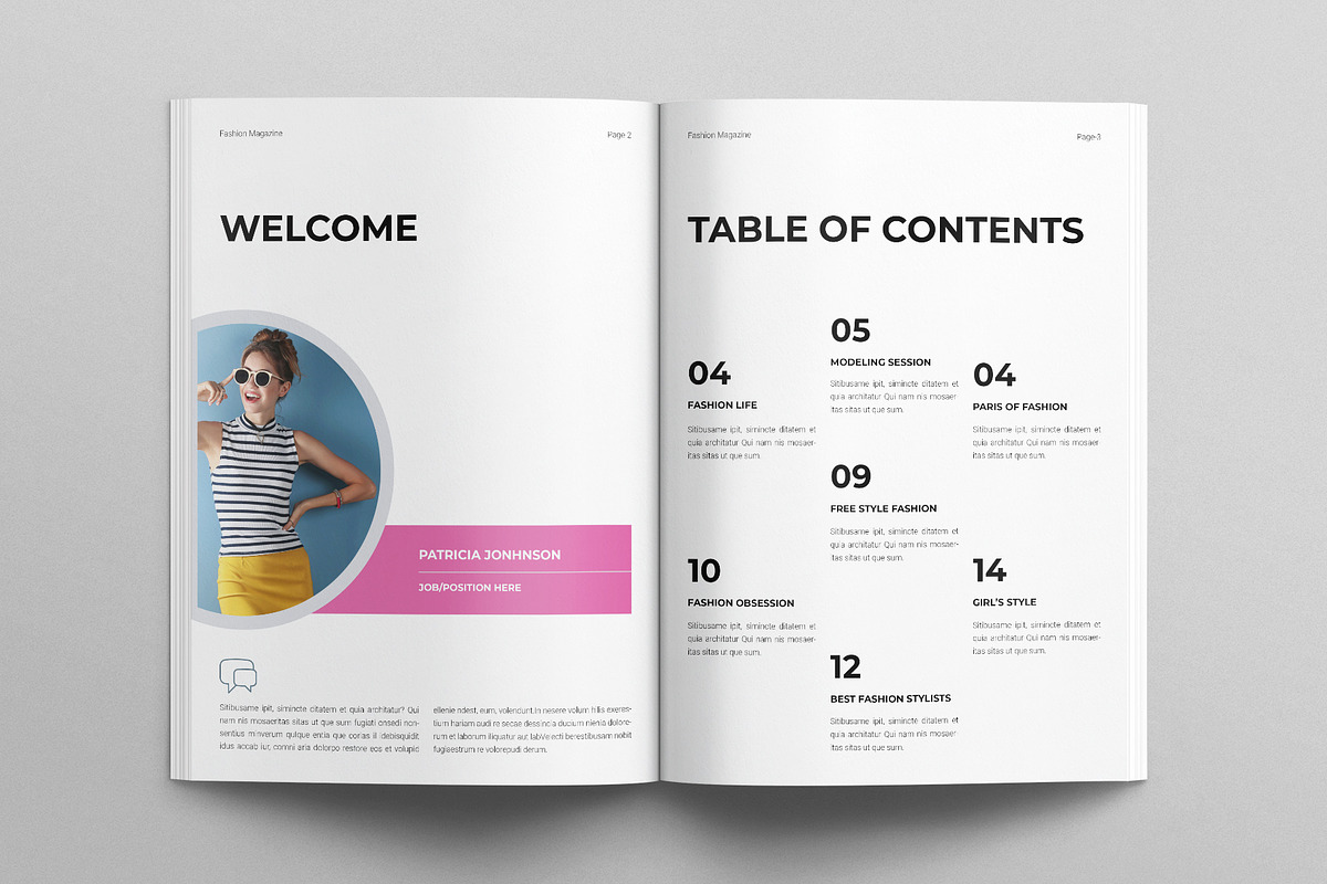 Fashion Magazine Template, a Magazine Template by E-Type (Photo 2 of 7)